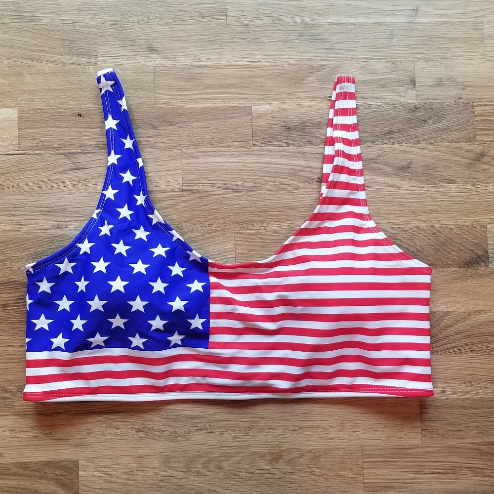 American Flag swim top